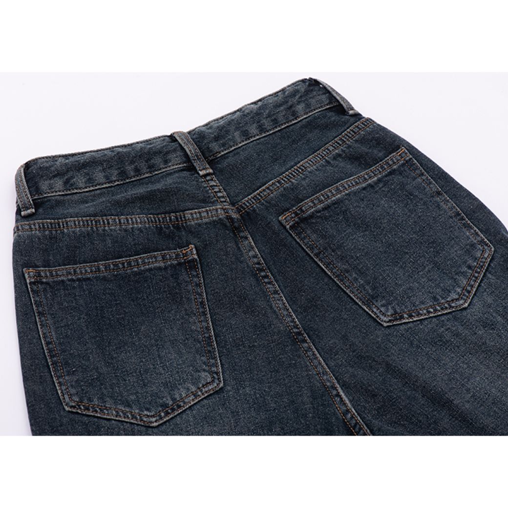 【EDX】Side stripe wide leg jeans  EX0005