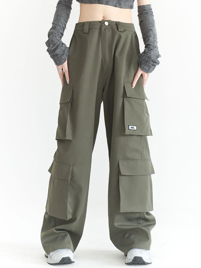 [Universal Gravity Museum] Multi-pocket casual straight pants UG0029