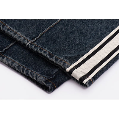 【EDX】Side stripe wide leg jeans  EX0005