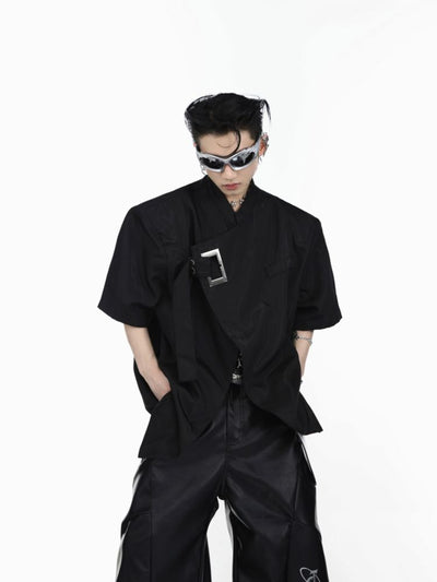 【Culture E】Chinese style summer coat design short-sleeved shirt  CE0071