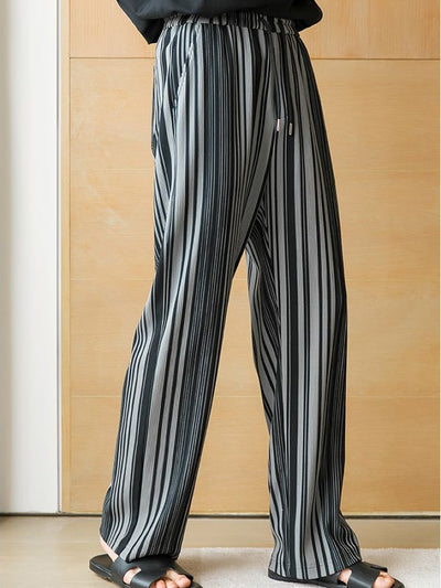 【CHICERRO】Striped casual loose straight pants  CR0010