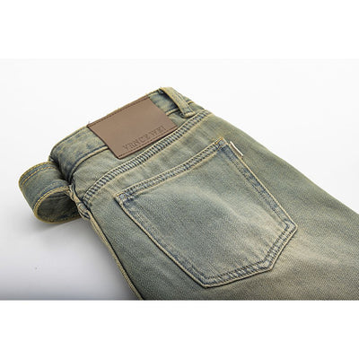 [EDX] Raw edge high waist loose wide leg jeans EX0004