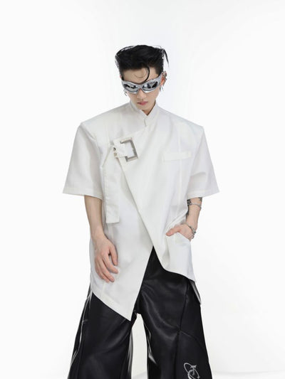 【Culture E】Chinese style summer coat design short-sleeved shirt  CE0071