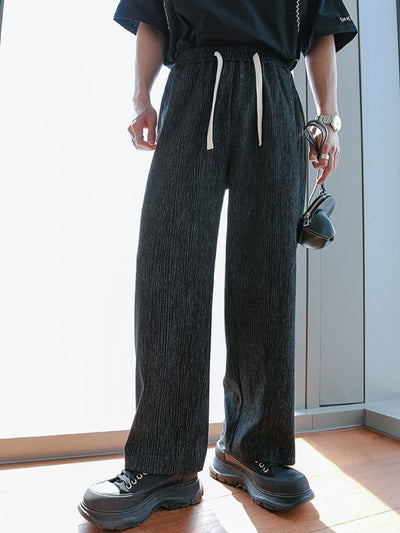 [CHICERRO] Vertical striped loose straight casual pants CR0009