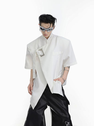 【Culture E】Chinese style summer coat design short-sleeved shirt CE0071
