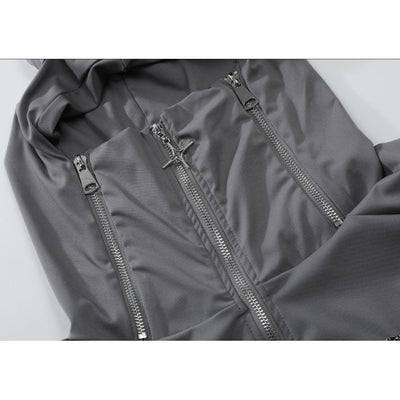 【Take off】Little devil ear hood thin short jacket  TO0015