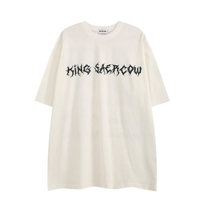 【NIHAOHAO】Letter print oversized T-shirt  NH0053