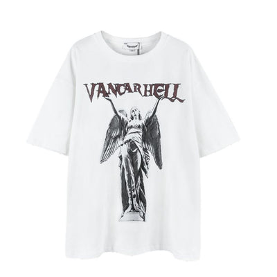 [VEG Dream] Retro washed old oversized half sleeve T-shirt VD0211