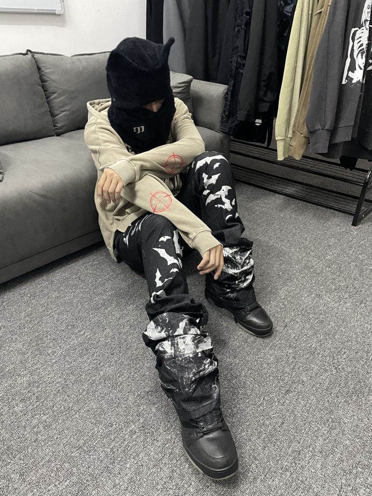 【BAON】Rivind brushed denim pants Lisbeth Wide Leg Denim Pants | GUESS Factory
