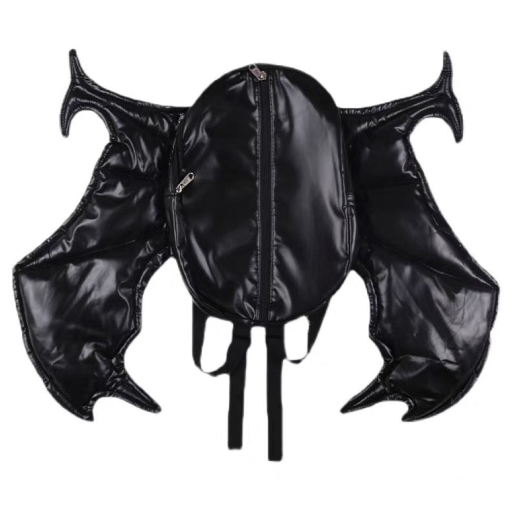 【Ⅱtype trb】Soft PU leather bat wing double zipper backpack  LT0001