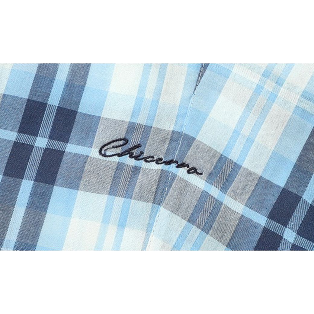 【CHICERRO】High end design check pattern long-sleeved shirt  CR0001