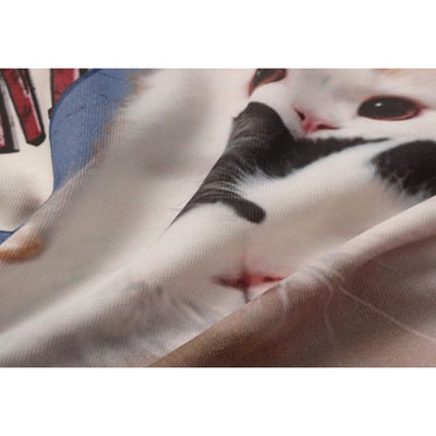 【VEG Dream】Retro Kitten raglan sleeve short sleeve T-shirt  VD0208