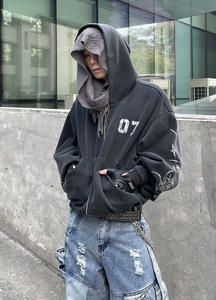 DARKFOG】Grunge punk design street full zip hoodie DF0053 – HI-LANDER