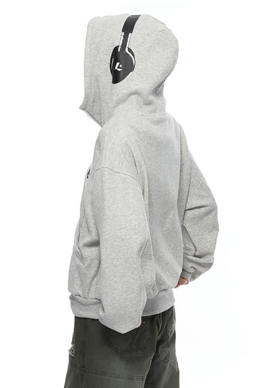 【VINMUK】High neck basic design loose rise hoodie  VM0017