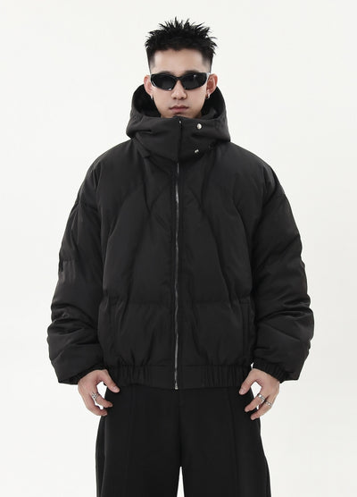 【Blacklists】Multi-wave design extra thick silhouette down jacket  BL0039