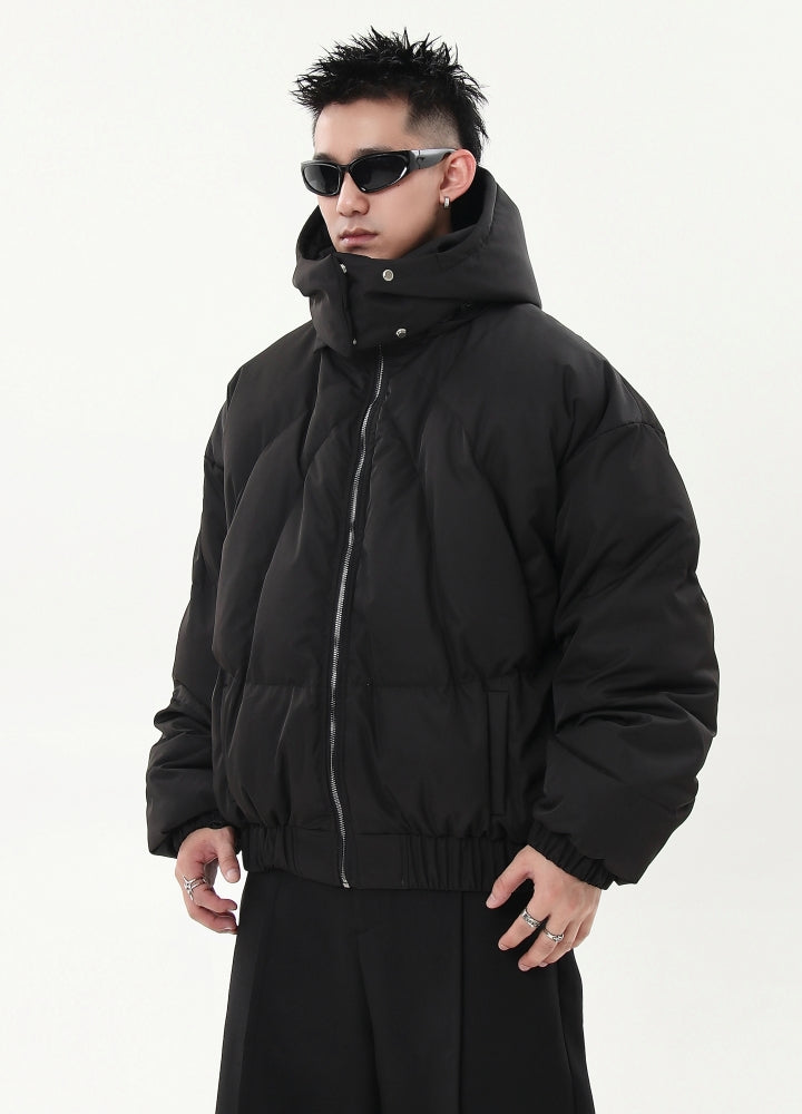 【Blacklists】Multi-wave design extra thick silhouette down jacket  BL0039