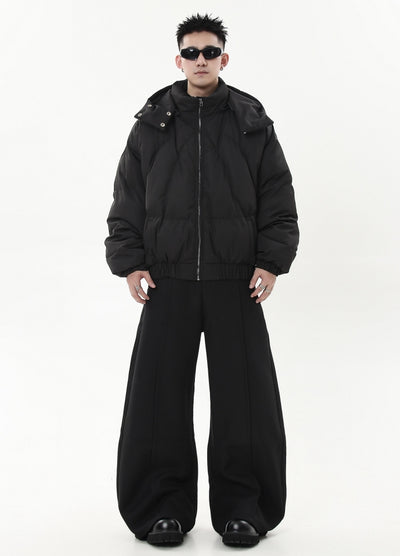 【Blacklists】Multi-wave design extra thick silhouette down jacket  BL0039