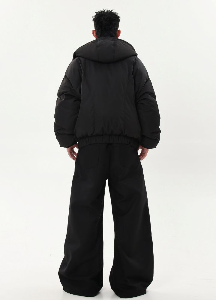 【Blacklists】Multi-wave design extra thick silhouette down jacket  BL0039