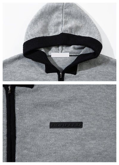 【VINMUK】Double line design zip style hoodie  VM0018