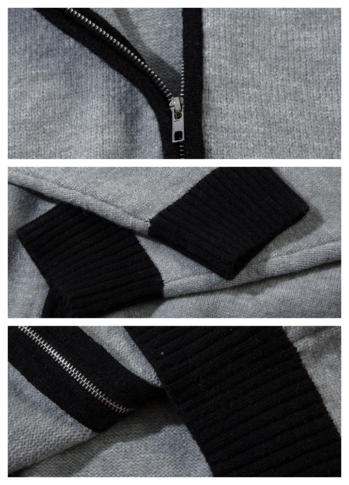 【VINMUK】Double line design zip style hoodie  VM0018