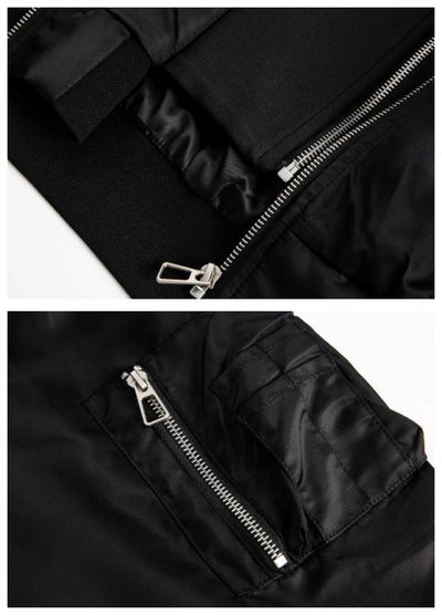 【Blacklists】Double zip gimmick fabric design jacket hoodie  BL0052