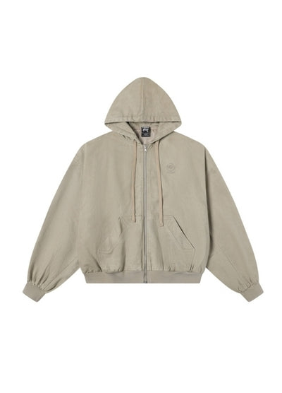 【MAXDSTR】Basic oversized full zip wide hoodie jacket  MD0196