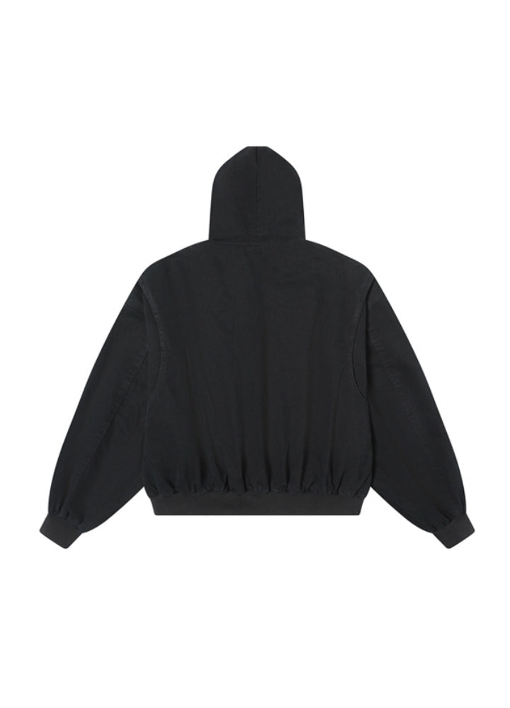 【MAXDSTR】Basic oversized full zip wide hoodie jacket  MD0196