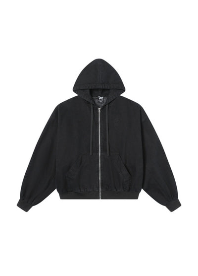 【MAXDSTR】Basic oversized full zip wide hoodie jacket  MD0196