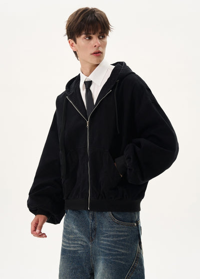 【MAXDSTR】Basic oversized full zip wide hoodie jacket  MD0196