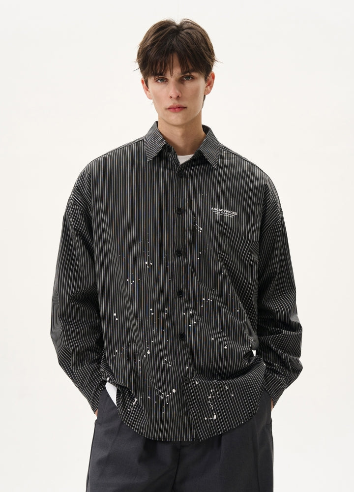 【MAXDSTR】Random paint basic style long sleeve shirt  MD0202