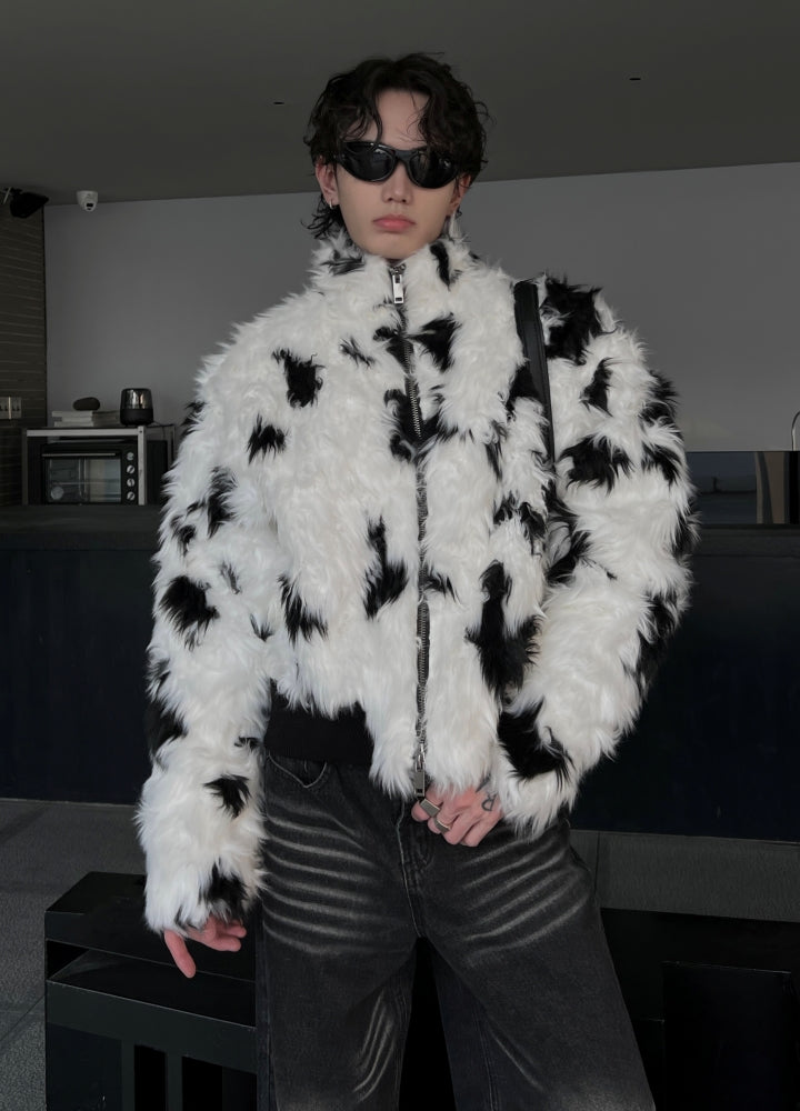 【SOULWORKER】Monotone base fur style wide jacket  SW0043