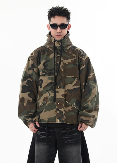 【Blacklists】Casual high sporty design camouflage patch jacket  BL0043