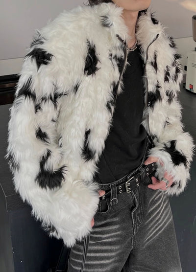 【SOULWORKER】Monotone base fur style wide jacket  SW0043