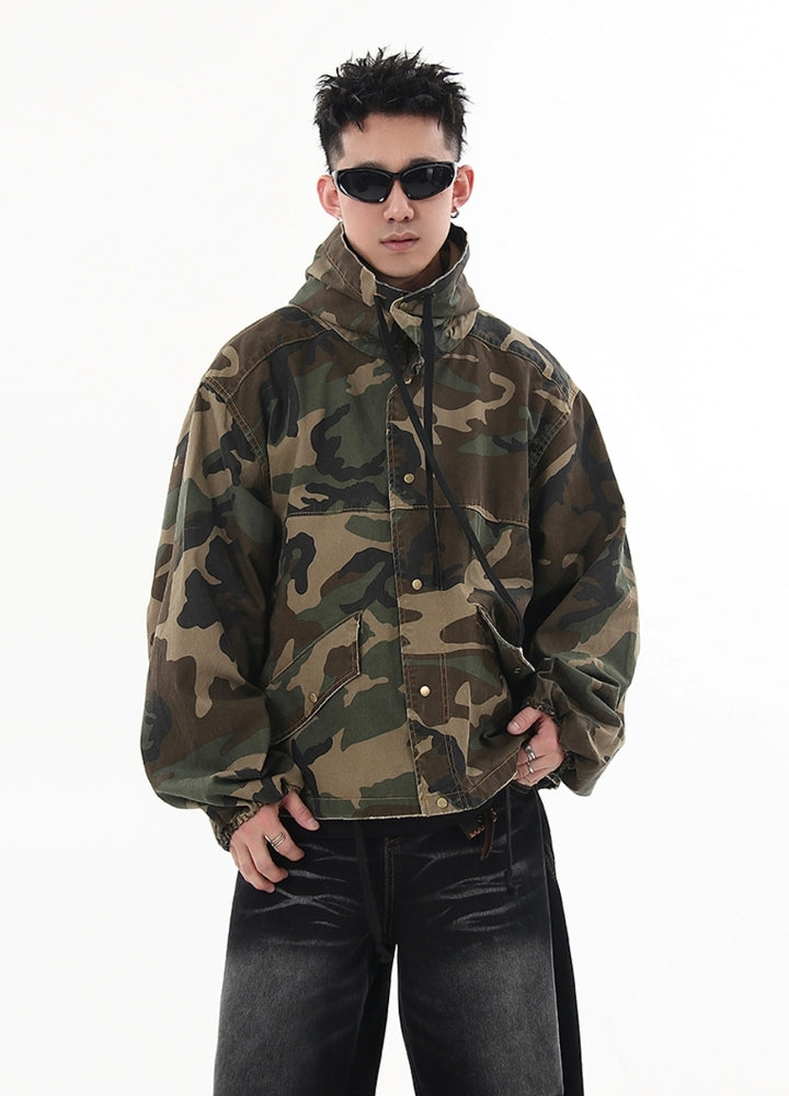 【Blacklists】Casual high sporty design camouflage patch jacket  BL0043