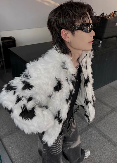 【SOULWORKER】Monotone base fur style wide jacket  SW0043