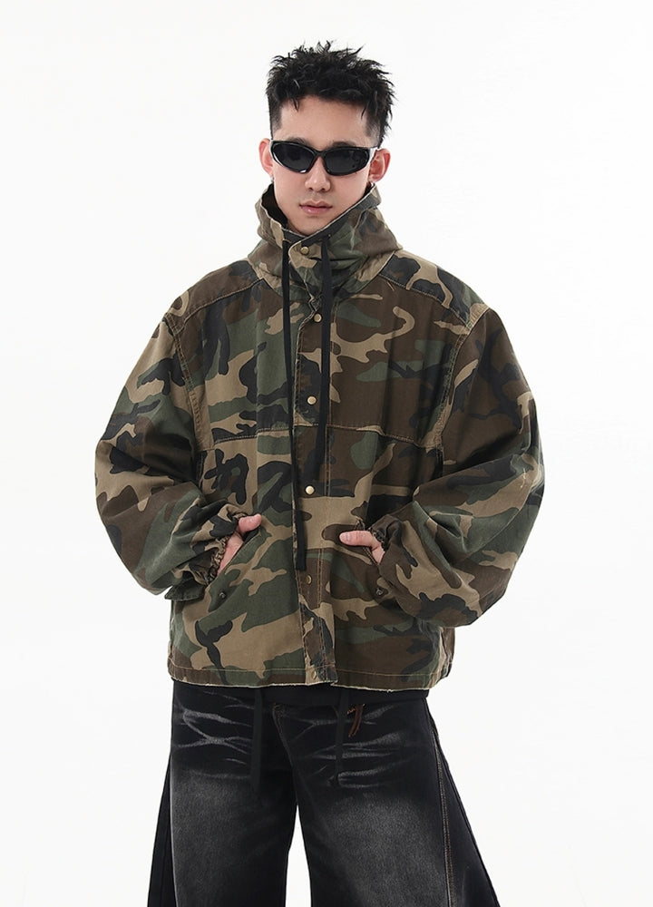 【Blacklists】Casual high sporty design camouflage patch jacket  BL0043