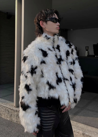 【SOULWORKER】Monotone base fur style wide jacket  SW0043