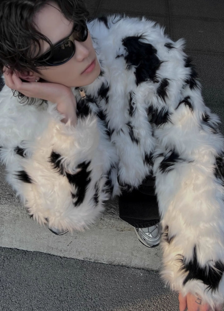 【SOULWORKER】Monotone base fur style wide jacket  SW0043