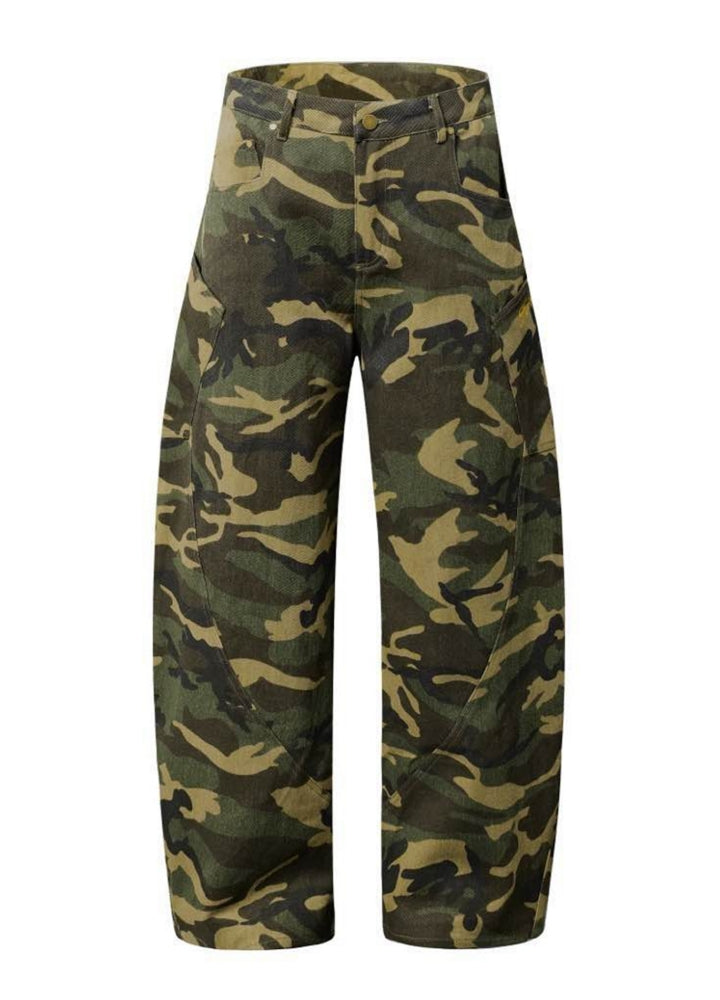 【Blacklists】Balloon wide silhouette simple camouflage pants  BL0031