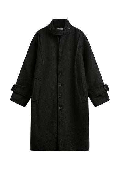 【MR nearly】Basic style loose silhouette high neck coat  MR0153