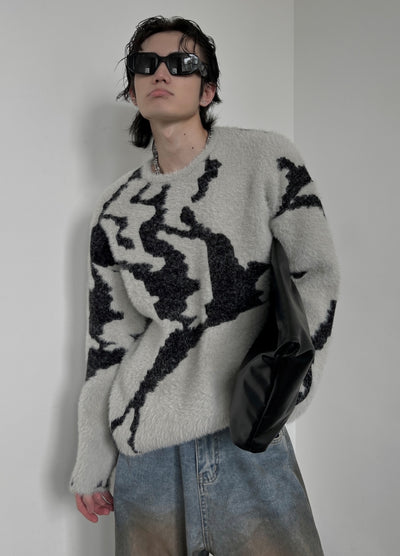 【SOULWORKER】Double random color soft style knit sweater  SW0051