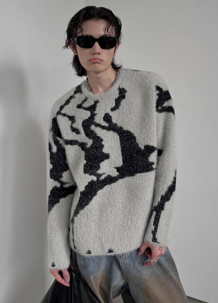 【SOULWORKER】Double random color soft style knit sweater  SW0051