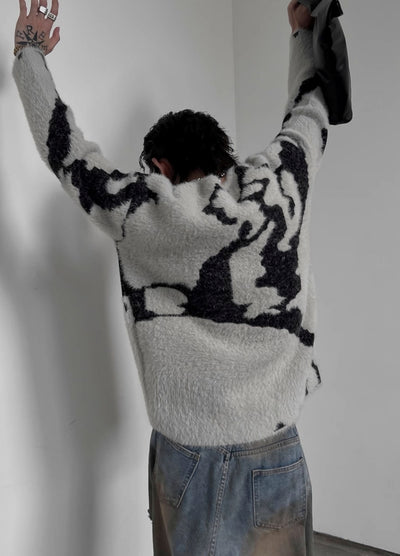 【SOULWORKER】Double random color soft style knit sweater  SW0051