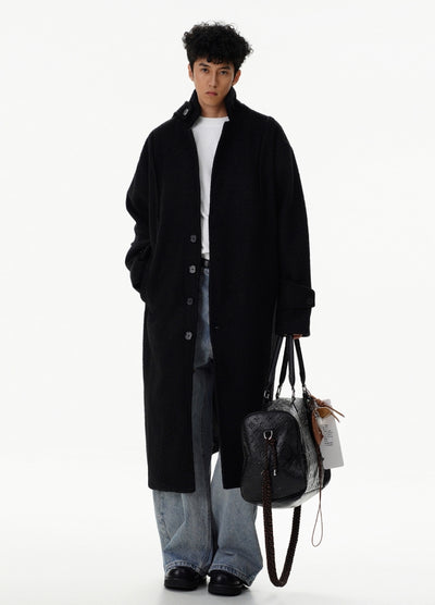 【MR nearly】Basic style loose silhouette high neck coat  MR0153