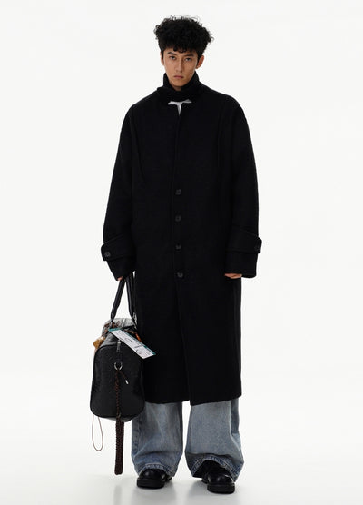 【MR nearly】Basic style loose silhouette high neck coat  MR0153