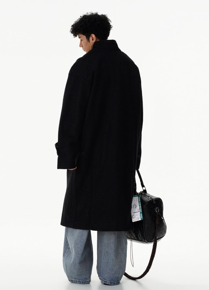 【MR nearly】Basic style loose silhouette high neck coat  MR0153