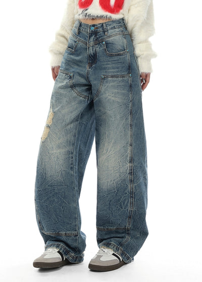 【VINMUK】Wide balloon silhouette basic denim pants  VM0016