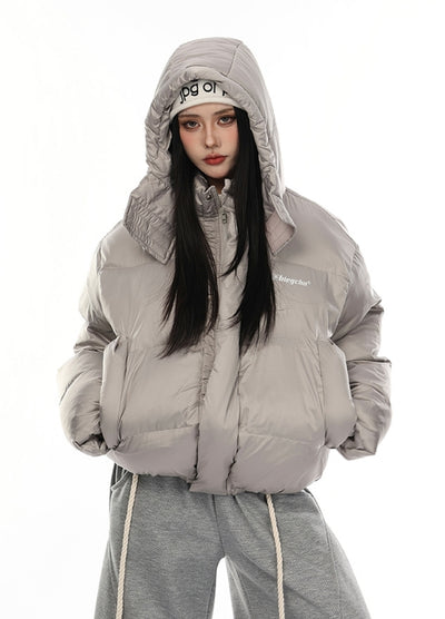 【VINMUK】Glossy basic design extra thick silhouette down jacket  VM0025