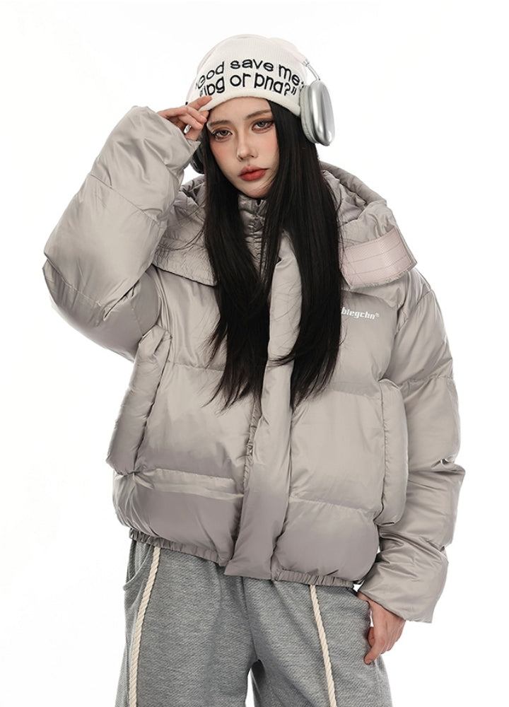 【VINMUK】Glossy basic design extra thick silhouette down jacket  VM0025