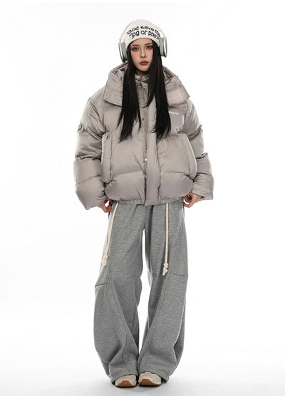 【VINMUK】Glossy basic design extra thick silhouette down jacket  VM0025